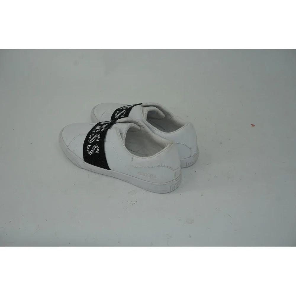 GUESS Bright-R Shoes White Slip On Rhinestone Strap Sneakers Women's‎ Size 9.5